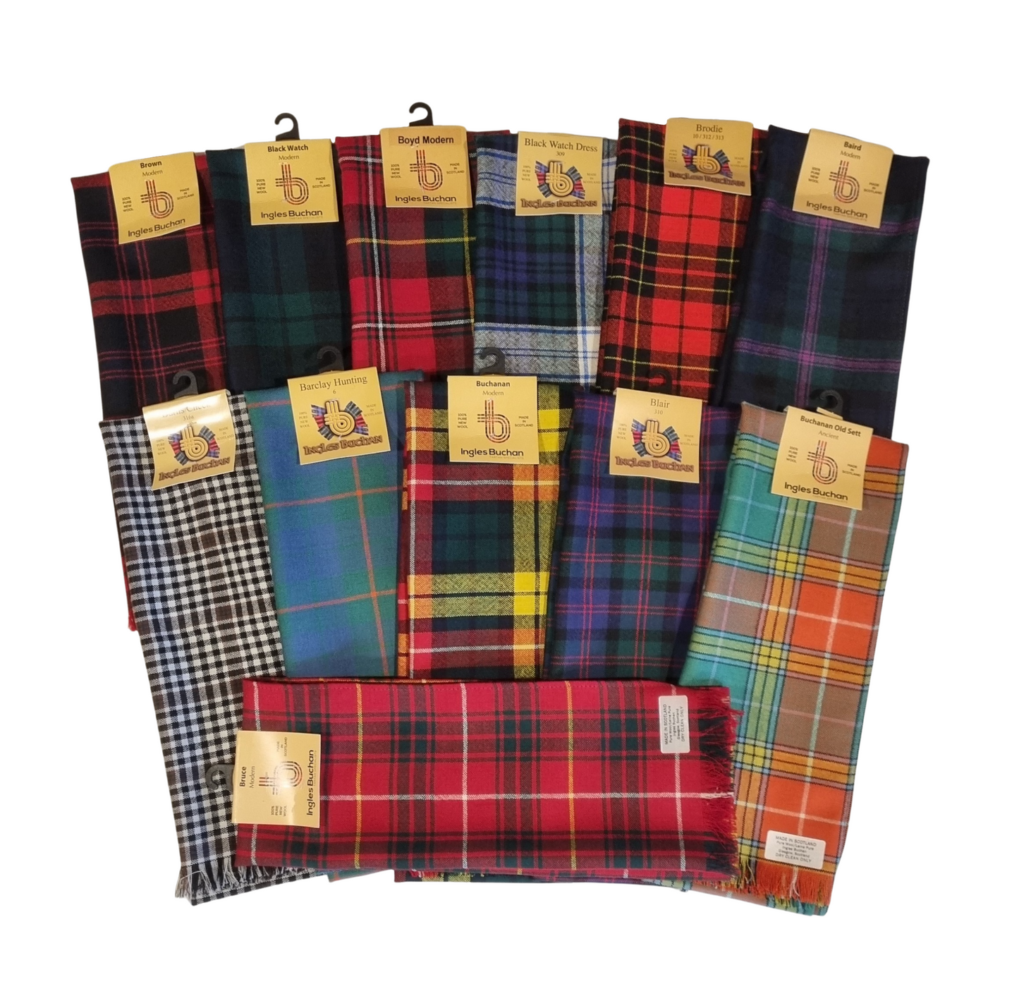 Lightweight Tartan Scarves - B Clans