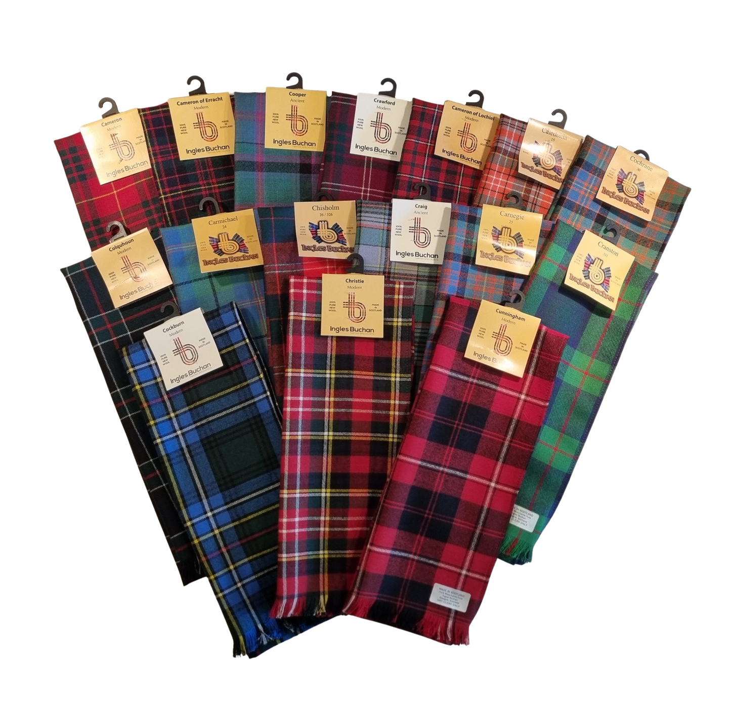 Lightweight Tartan Scarves - C Clans